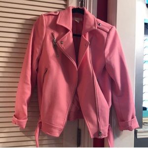 H&M Moto pink jacket